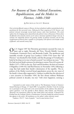 For Reasons of State: Political Executions, Republicanism, and the