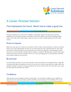 First impressions do count heres how to make a good one