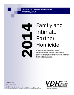Family and Intimate Partner Homicide