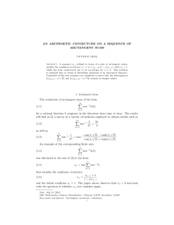 An arithmetic conjecture on a sequence of arctangent sums
