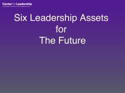 Six Leadership Assets for The Future
