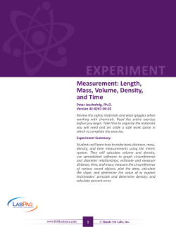 Experiment Measurement