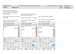 Help Sheet - ClassPad Help Series