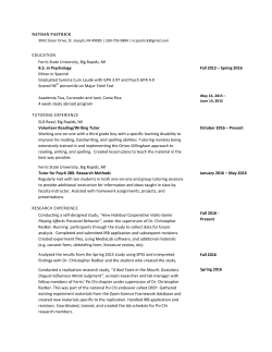 Curriculum vitae - Instructional Design and Management Lab at WMU