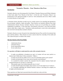 Normative Theories &ndash; Four Theories of the Press