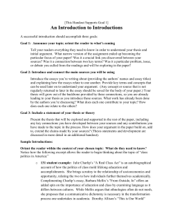 An Introduction to Introductions