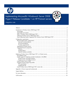 Implementing the Microsoft Windows Server Hyper