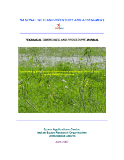 BIODIVERSITY CONSERVATION IN WETLANDS - VEDAS
