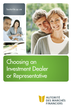 Choosing an Investment Dealer or Representative