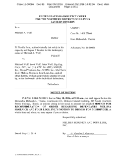 Mailing Information for Case 16-00066