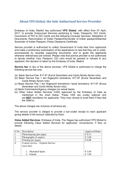 About VFS Global, the Sole Authorized Service Provider