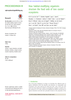 How habitat-modifying organisms structure the food web of two