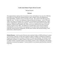 Could Asian Policies Propel African Growth?