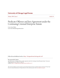 Predicate Offenses and Jury Agreement under the Continuing