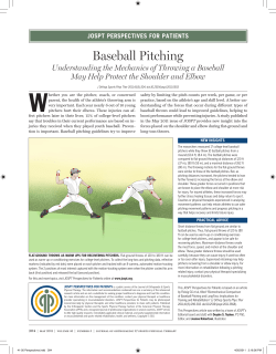 Baseball Pitching - The University of Oregon Health Center