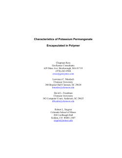 Characteristics of Potassium Permanganate Encapsulated in Polym er