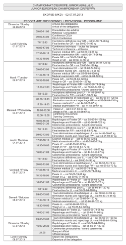 skopje (mkd) &ndash; 02-07.07.2013 programme previs