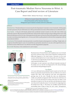 Post-traumatic Median Nerve Neuroma in Wrist. A Case Report and