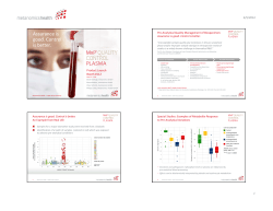 New Metabolic Assay for Pre-Analytical Quality Control of