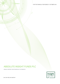 Absolute Insight Funds plc Annual Report 2016