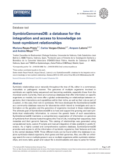 SymbioGenomesDB: a database for the