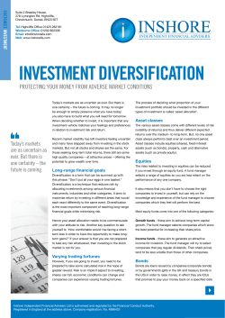 Investment diversification