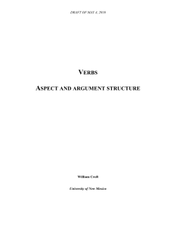 verbs aspect and argument structure