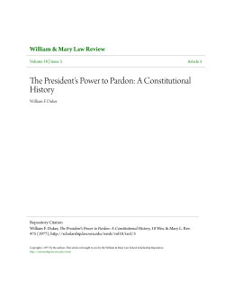 The President`s Power to Pardon: A Constitutional History