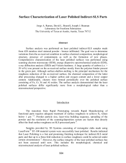 Surface Characterization of Laser Polished Indirect-SLS Parts