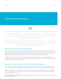 Enterprise Endpoint Backup