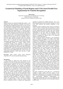 Geometrical Modeling of Facial Regions and CUDA based Parallel