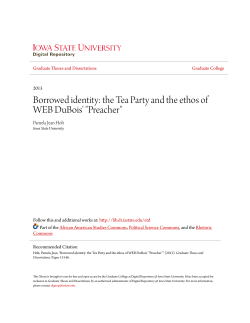 the Tea Party and the ethos of WEB DuBois