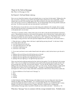 There Is No Tolt in Dressage - Canadian Icelandic Horse Federation