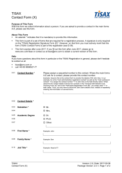 TISAX Contact Form (X)