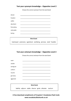 Opposites Level 2 - Vocabulary Flash Cards