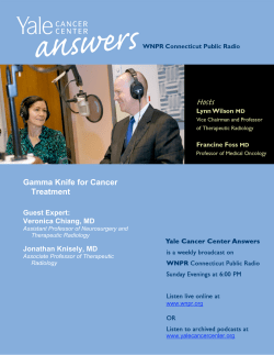 Gamma Knife for Cancer Treatment Guest Expert