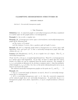 CLASSIFYING HOMOGENEOUS STRUCTURES