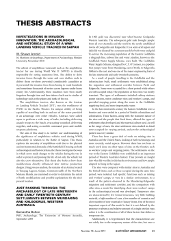 Thesis Abstracts - UQ Library