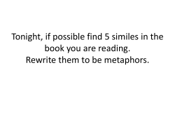 similes and metaphors
