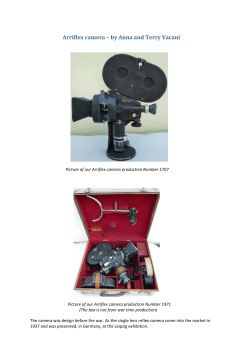 Arriflex camera &ndash; by Anna and Terry Vacani