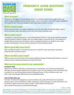 Ozone Facts - Maricopa County