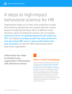 4 steps to high-impact behavioral science for HR