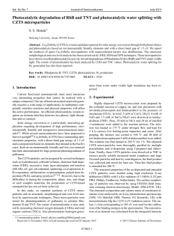 Photocatalytic degradation of RhB and TNT and photocatalytic water