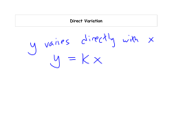 Direct Variation
