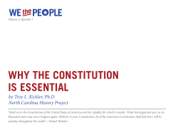 why the constitution is essential