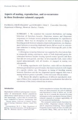 Aspects of mating, reproduction, and co