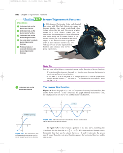 Inverse Trigonometric Functions