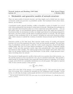 Lecture 10 - Santa Fe Institute