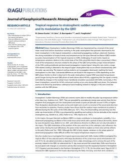 Tropical response to stratospheric sudden warmings and its