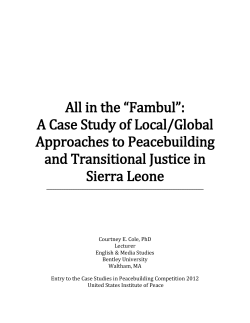 Fambul - United States Institute of Peace